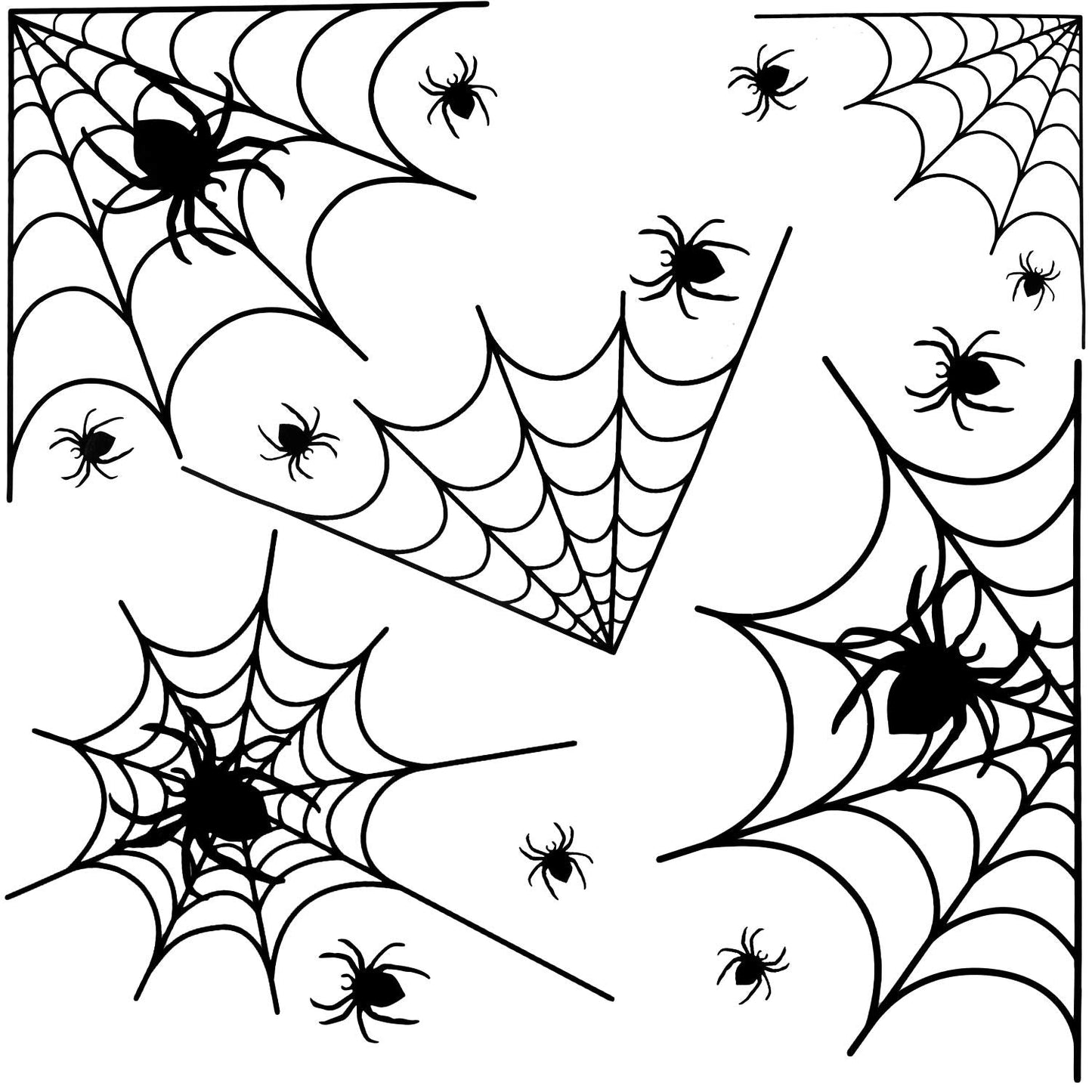 5 Sheets Halloween Window Stickers Wall Decoration Set Spider Web Design Window Clings for Halloween Party Supplies, 70 Pieces