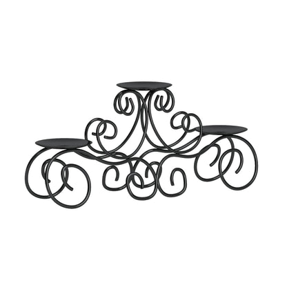 Zingz & Thingz Romantic Collection Candelabra Centerpiece Candle Holder, 17x4x7.75, Tuscan
