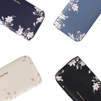Pomelo Best Womens Wallet RFID Blocking Leather Multi Credit Card Zip Around Long Wallet Wristlet Large Capacity Travel for Ladies