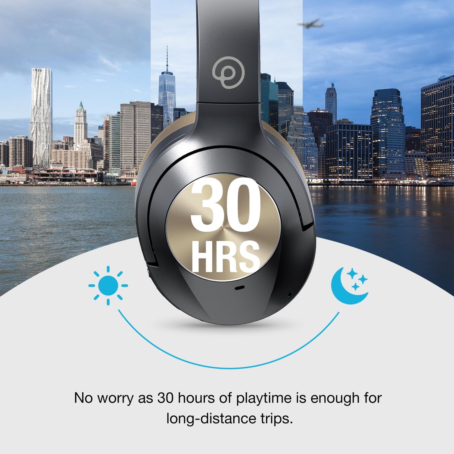 Upgrade Pro‑level Hybrid Active Noise Cancelling Headphones with HD Sound, Wireless Bluetooth Headphones Over The Ear Unequaled Comfort, Vivid Deep Bass, for Home Office Travel Birthday Gift Pcs