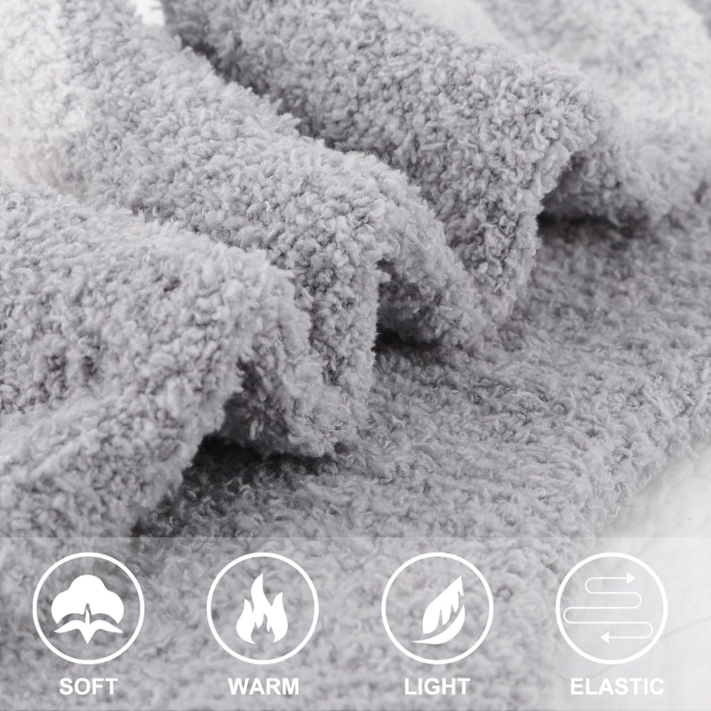 Horuru Fuzzy Socks for Women Fluffy Cozy Slipper Socks Fall Halloween Christmas Gifts Pumpkin Slippers