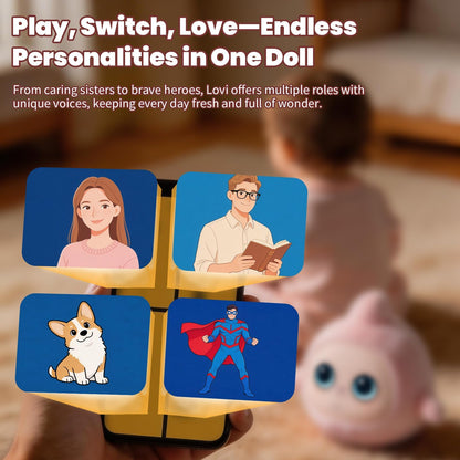 Liovipals Interactive Plush Talking Companion AI Robot Pet, Cute Live Pets for Kids, Gifts for Girls & Boys