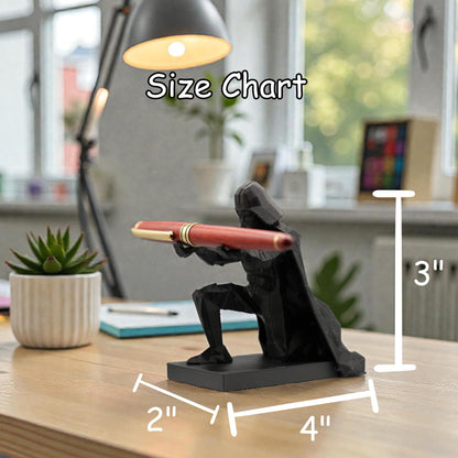Low Poly Darth Vadar Pen Holder for Desk, Office Desk Organizer, Panda Prints Nerdy Workspace Decor, Funny Desktop Accessory