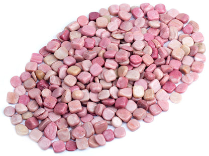 ZenQ 1 lb Rhodonite Tumbled Stone Chips Crushed Natural Crystal Quartz Pieces