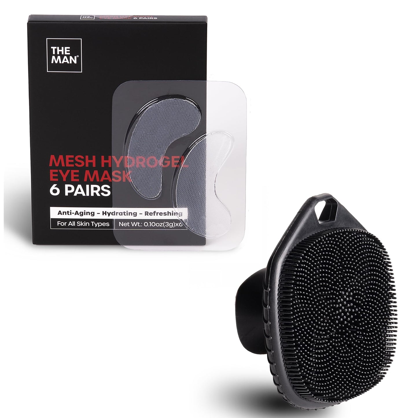 The Man Face Scrubber - Silicone Face Scrubber for Men, Gentle Exfoliating Face Massager, Flex Face Brush for Men, Removes Dead & Dry Skin, Face & Skin Care Scrub, Shower Facial Cleansing Brush