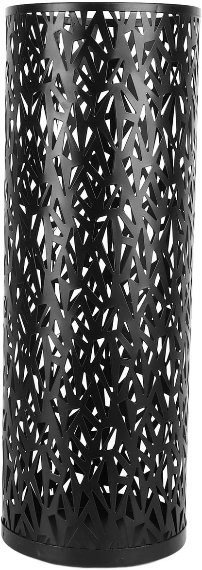 Umbrella Stand Rack for Entryway, Metal Hollowed Freestanding Umbrella Holder, Rain Collection Umbrella Organizer Bin for Can Walking Stick, Home Office Decor, Large