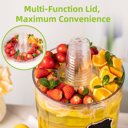 MiraFure 2 Gallon Drink Dispensers for Parties 2 PACK with Stand