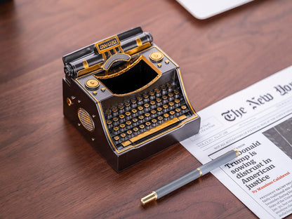 Amoysanli Retro Typewriter Pen Holder Desk Organizers for Writer's Iron
