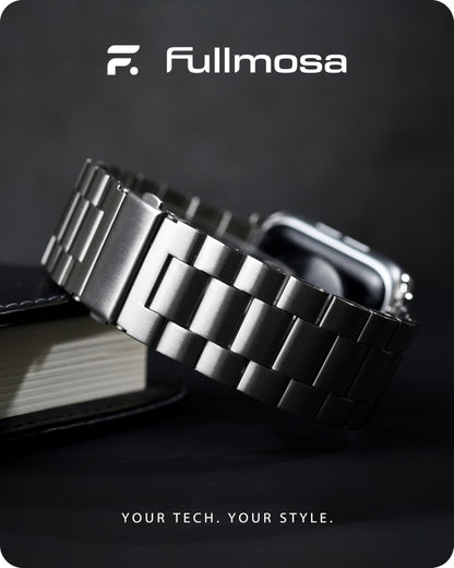 Fullmosa Metal Band Compatible with Apple Watch Bands 45mm 44mm 42mm 46mm 49mm 41mm 40mm 38mm, iWatch Band with Case for Apple Watch Series 11 10 9 8 7 6 5 4 3 2 1 SE3/2/1 Ultra3/2/1 , 42mm 44mm 45mm, Silver