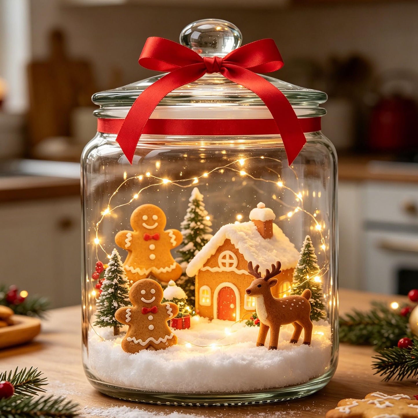 MASTERTOP Large Glass Jar with Lid, Airtight Glass Storage Containers with Lids, Wide Mouth Cookie Candy Jar with Leak Proof Rubber Gasket Lid,1 Gallon Clear Jars for Candies,Dry Food,Snacks