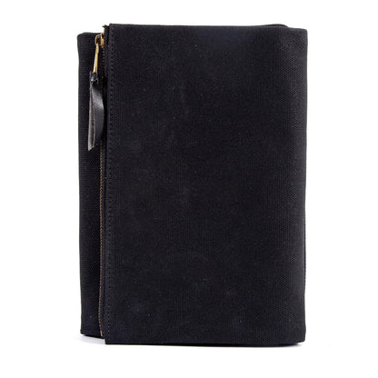 A5 Notebook Cover with Travelers Notebooks Compatibility Durability, Refillable Waxed Canvas Journal Cover Suitable for Both Men and Women. Fits Pens, Cards, and Tickets