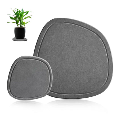 Plant Saucers for Indoors, 2 Pack 7 12 Inch Instantly Dry Diatomite Plant Drip Water Catcher Trays for Pots, Diatomaceous Earth Planter Drainage Saucers Plates to Catch Water for Flower and Plant Pot