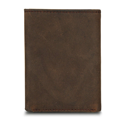 Eddie Bauer Men Signature Trifold Wallet (Available in Ripstop Nylon, Cotton Canvas, or Leather), Tan, One Size