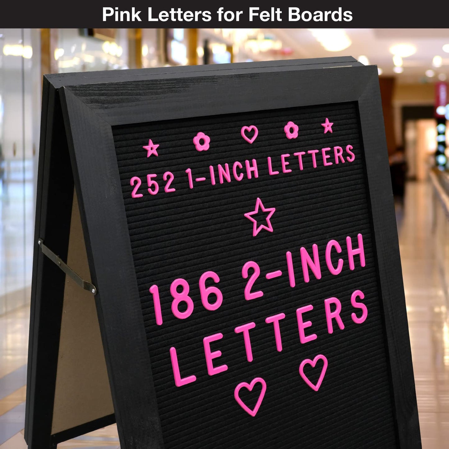A-Frame Letter Board Pink Letter Set