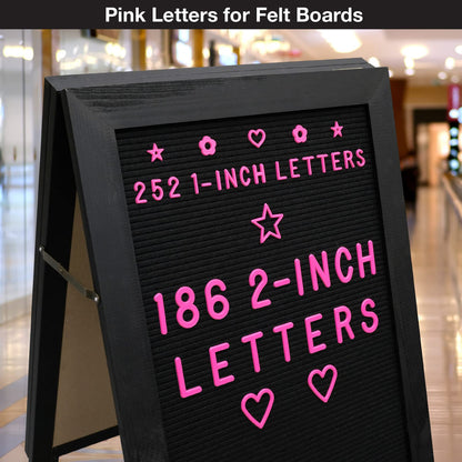 A-Frame Letter Board Pink Letter Set
