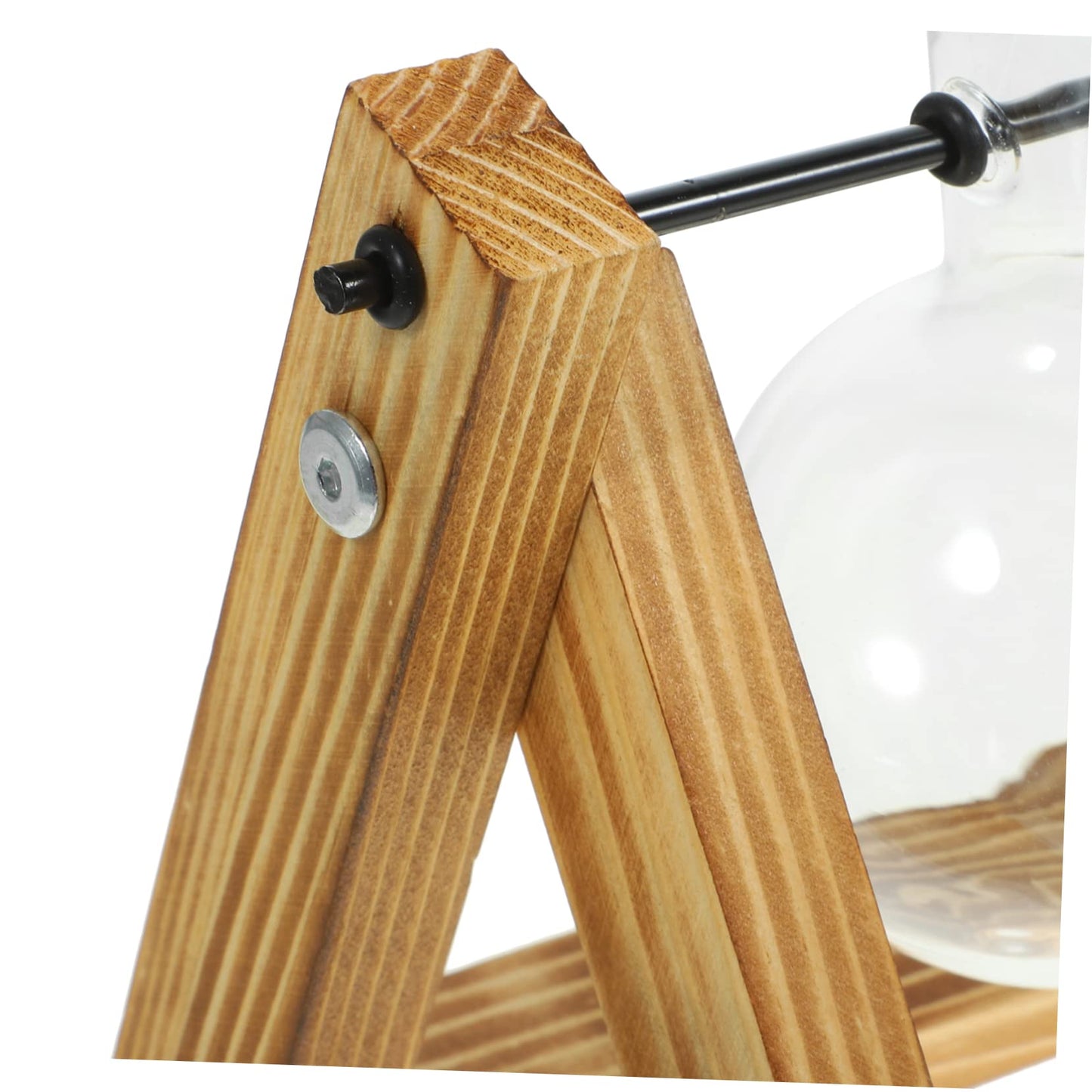 BESPORTBLE Wooden Stand Plant Propagation Glass Vases for Hydroponic Plants Terrarium for Home Decor