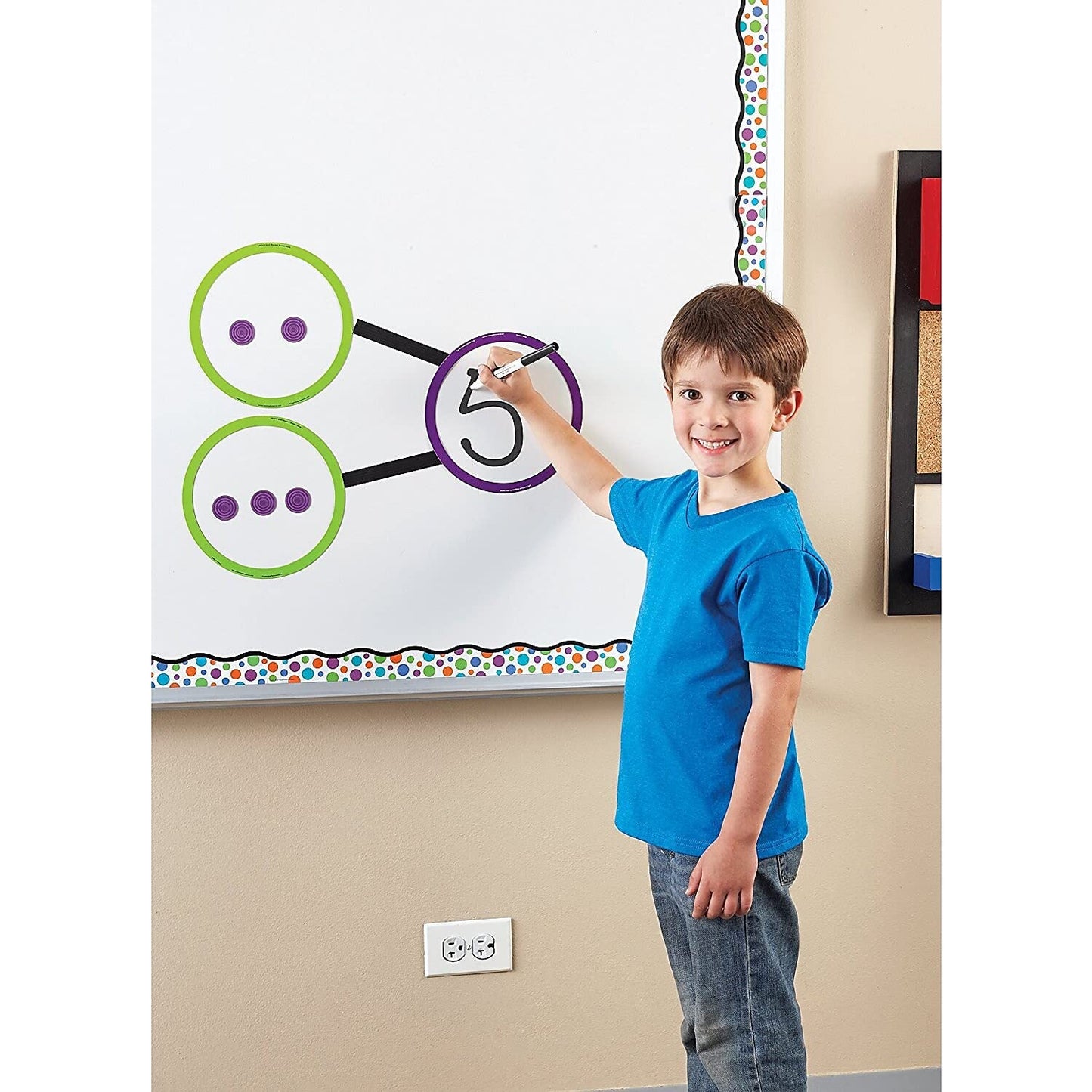 Learning Resources Giant Magnetic Number Bonds, Math Teacher aids, Whiteboard accessories, 55 Pieces, Grades K+