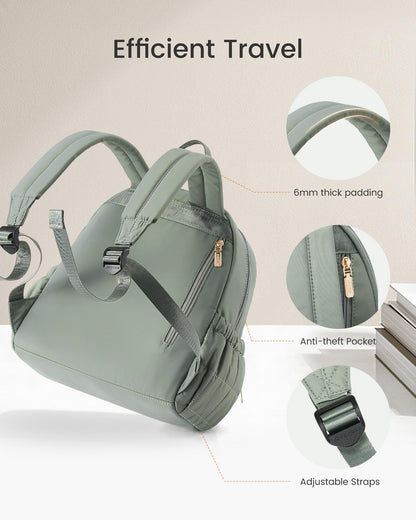 LOVEVOOK Small Backpack Purse for Women, Mini Puffer Backpack with Anti-theft Pocket, Lightweight Quilted Casual Daypack for Daily Work & Travel
