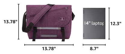OIWAS Messenger Bag for Women, 15.6 Inch Laptop Crossbody Bags Men Casual Satchel Shoulder Bag College Travel Office Briefcase