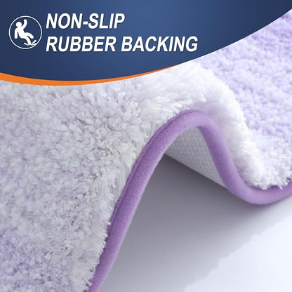 OLANLY Large Bathroom Rugs Mat 44x32, Extra Soft Absorbent Microfiber Bath Rug, Rubber Backing, Quick Dry, Washable Bath Mats for Bathroom Floor, Tub and Shower, Home Decor Accessories, Light Purple