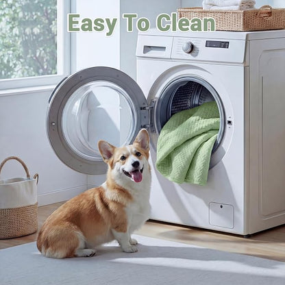 WROS Cooling Human Dog Bed for Summer, Breathable Washable Floor Lounger for People & Pets, 72"x41"x12", Pale Green, Pet Bed for Hot Weather Relaxing