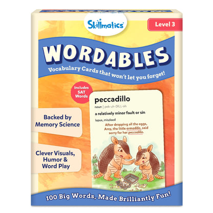 Skillmatics Vocabulary Flash Cards for SAT Prep – Learn 100 Words with Wordplay, Visuals & Soundplay, Study Aid & Educational Gift for Ages 12, 13, 14 & Up, Screen-Free Language Game