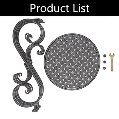 NAKUPE Plant Stand Indoor & Outdoor Flower Pot Stand 17" Tall Metal Plant Table,Single Planter Holder for Patio, Porch, Corner, Garden Decor, Balcony, Black(1 Pack)