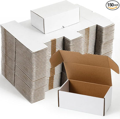 Yexiya 150 Pcs 400 Count Trading Card Storage Box Cardboard Baseball Card Storage Box Collectible Cases for Sports Gaming Cardboard Game Collecting Holder Supplies (White)