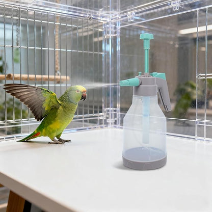 Pet Bird Bath Mister: Handheld Bathing Sprayer for Parrots and Cockatiels - 1.5L/50.72 Fl Oz Mister Cleaner for Pet Bird Cage Shower and Cleaning