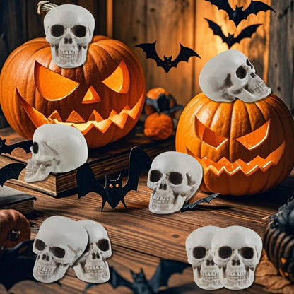 Junware 20 Pcs Halloween Skulls Realistic Looking Skulls Skeleton Head for Halloween Bar Home Table Decoration Model Human Skeleton Statue (1.6 x 1.8 x 2.3 Inches)
