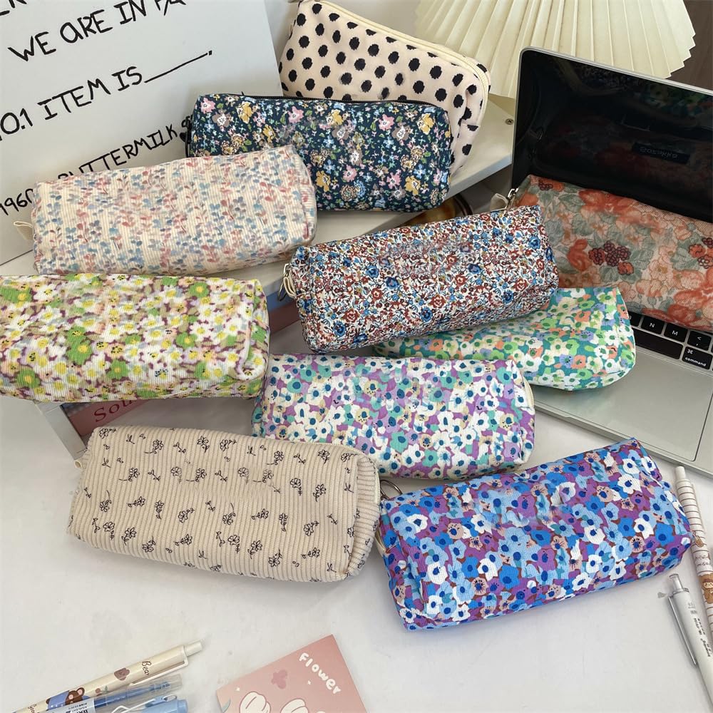 OZAOZ Cute Pencil Case Aesthetic Student Pencil Pouch Coin Pen Pouch Cosmetic Bag Office Stationery Organizer For Kids Teen School (W)