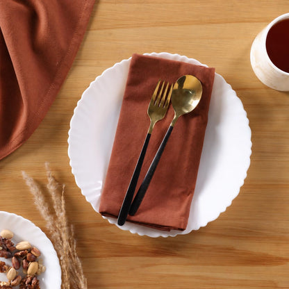 LANEPORTIA Cloth Napkins Set of 12 Solid Dinner Napkins 18x18 Inch, 100% Cotton, Soft Absorbent Reusable Washable Durable Napkin, Decorations, Restaurant, Wedding & Table Décor, Everyday Use - Rust