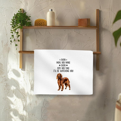 OINDADE Irish Setter Dog Gifts Kitchen Towels, Gifts for Irish Setter Dog Owners Lovers Hand Towels, Funny Every Meal You Make Dish Tea Towel for Kitchen, DogLovers Gift Bathroom Decor, 16x24In