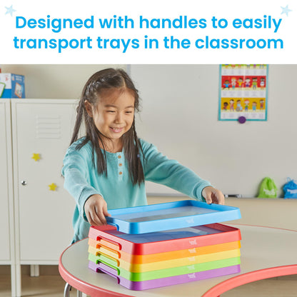 hand2mind Magnetic Dry Erase Activity Trays, Stackable, Magnetic Letter, White Boards for Kids, Science of Reading Materials, Teacher Supplies