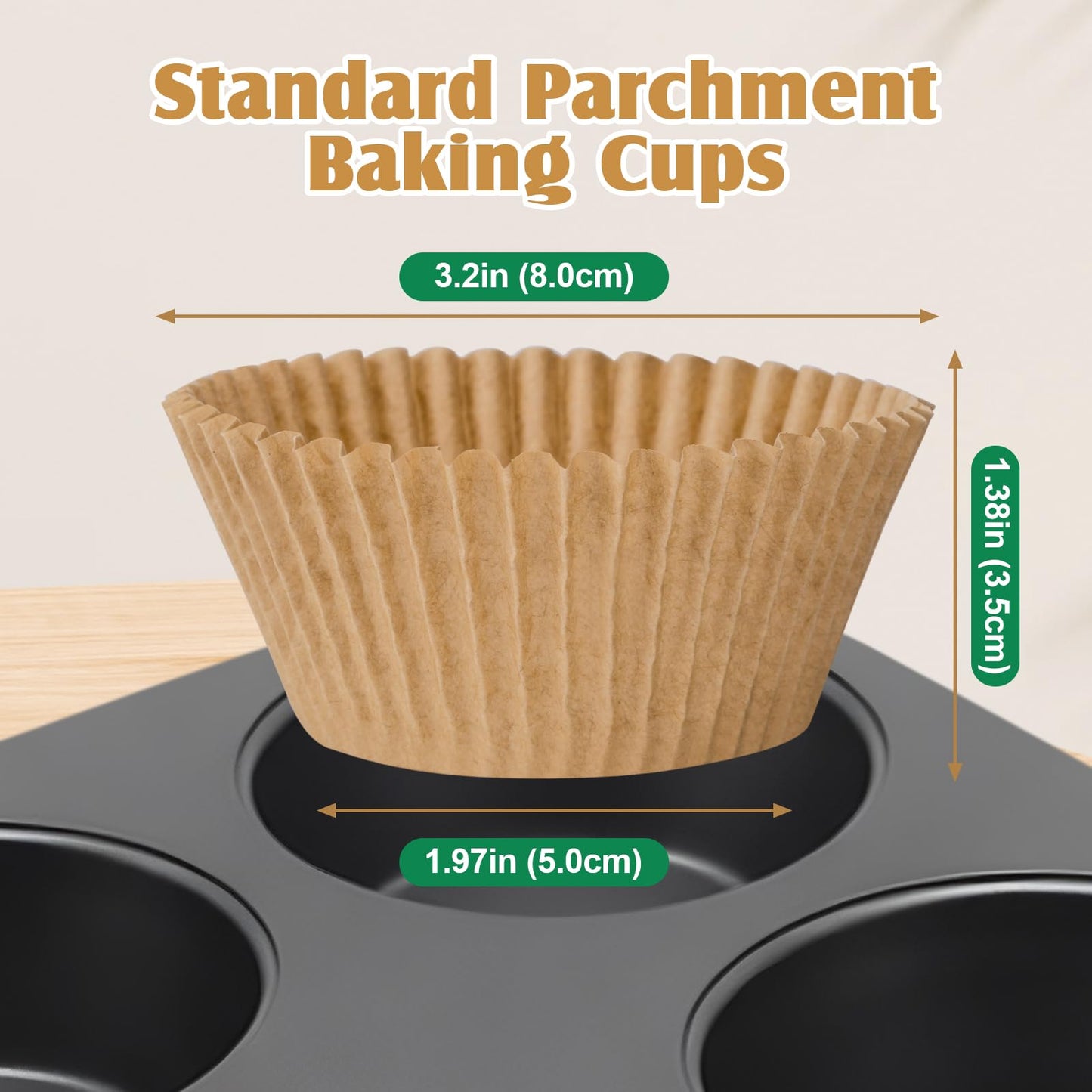 VISRIE 2000Pcs Standard Cupcake Liners, Greaseproof & Non-Stick Muffin Liners, Food Grade Cupcake Liners for Baking, Parchment Baking Cups for Cupcakes, Muffins, Nuts
