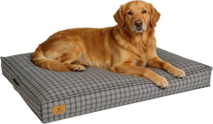 Dog Bed with Easy-Grip Handle - Shredded Memory Foam Pet Bed, Removable & Machine Washable Cover, Non-Slip Bottom, Choose from Cooling Linen or Warm Flannel Style for Dogs & Cats(Medium)