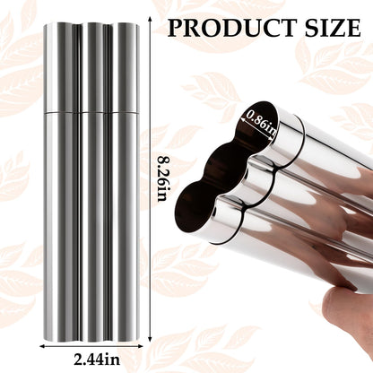 OGABEL Cigar Case For 3 Cigars(Ring Gauge 42-50) Stainless Steel, Portable Travel Cigar Tube Holder, Metal Cigar Storage Case for Pocket or Travel, Cigar Accessories Gift for Men Cigar Lovers