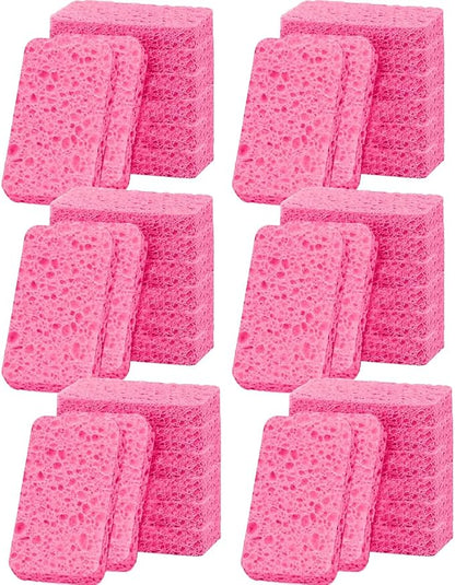 36 - Pack Non-Scratch Scrub Sponges - Sponges for Dishes and Washing Dishes, Cleaning Sponges for Kitchen Home and More（Pink）