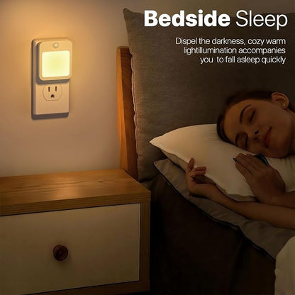 Night Light Plug into Wall, Dusk to Dawn Sensor LED Nightlight, Soft Warm White 3000K, Auto On/Off Night Lamp for Bedroom Bathroom Hallway Nursery, 1 Pack