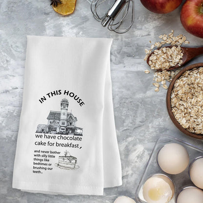 XYANFA Movie Owens Sisters Gift Aunt Frances House Quote Witch Kitchen Towels Kitchen Gift Halloween Tea Towel (in This House)