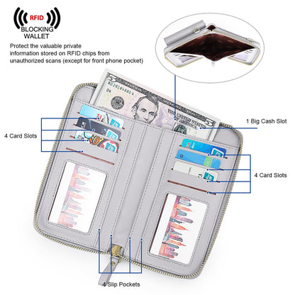 S-ZONE Small Crossbody Bags for Women Cell Phone Purse RFID Blocking Wallet Purses with Credit Card Slots