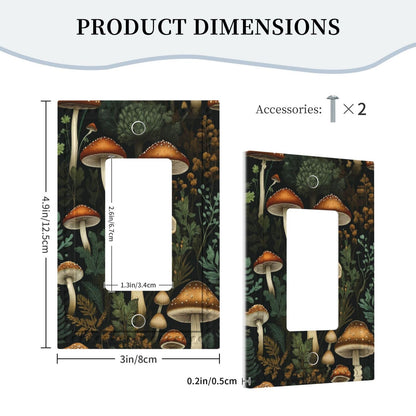 PPZCXWP Vintage Dark Forest Mushroom Toggle Switch Plate Cover