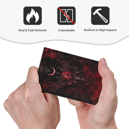 Annisrak Light Switch Cover Plate Gothic Red Rose Moon Dark Floral 1 Gang No Device Blank Wall Plate Decorative Switch Plate Covers Electrical Outlet Cover for living Room Home Decor