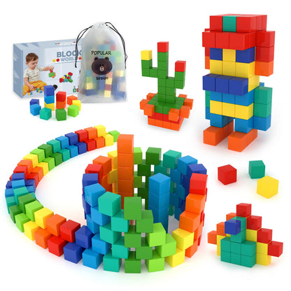 BananMelonBM 100 PCS Magnetic Building Blocks, for Toddlers Age 3-5, for Kids Ages 4-8,Magnetic Cubes, Preschool Educational Sensory Magnet Toys for Boys and Girls