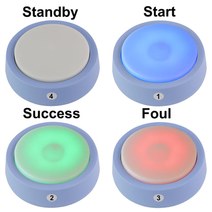 LOUKIENE Wireless Quiz Answer Game Buzzer System Gameplay 262ft for Game Show Family Game Nights Debate Contests in Companies Offices School Contest Classroom Trivia Nights (4 Buttons Set)