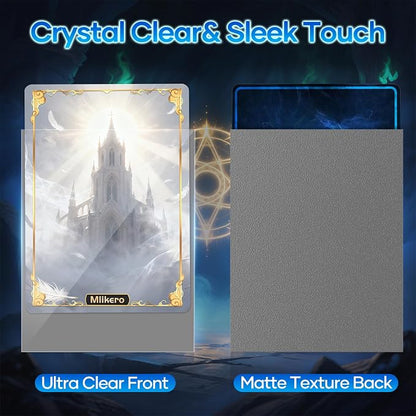 500 Count Card Sleeves, Matte Magic Card Sleeves, Smooth Shuffle & Tear Resistant, Fit for MTG, TCG, CCG (Silver)