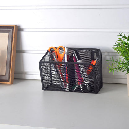 SMAODSGN Wall Hanging Pencil Holder With Slatwall J Hooks Slatwall Pencil Cup Wall Mounted Pen Holder Wall Marker Holder Metal Pencil Holder For Paintbrushes Pegboard Classroom Home