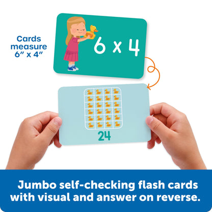 Learning Resources Jumbo Visual Multiplication Cards - Math Manipulatives, Montessori Activity, Back to School, Classroom Must Haves