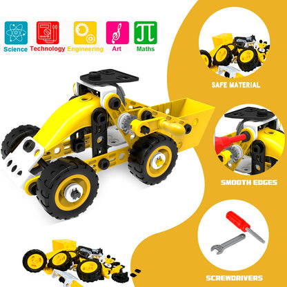 choopheme 10 in 1 Stem Toys for 5 6 7 8 9+ Year Old Building Block Kit Stem Activities Projects Boy Toys Age 4-8 5-7 6-8 8-10 Creative Set Educational Engineering Excavator Construction Birthday