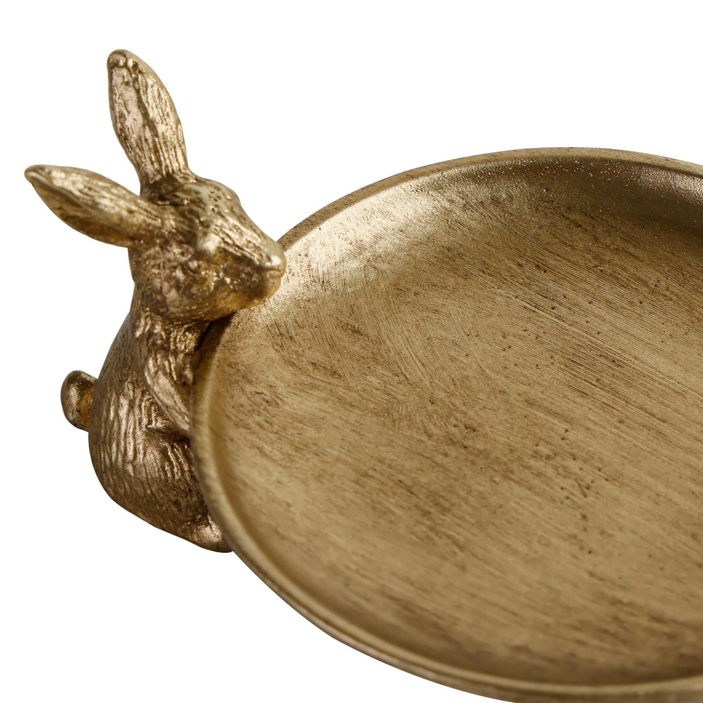 NIKKY HOME Gold Jewelry Tray, Vintage Jewelry Dish Tray with Rabbits, Antique Ring Dish & for Women, Small Trinket Bowl for Vanity Bathroom